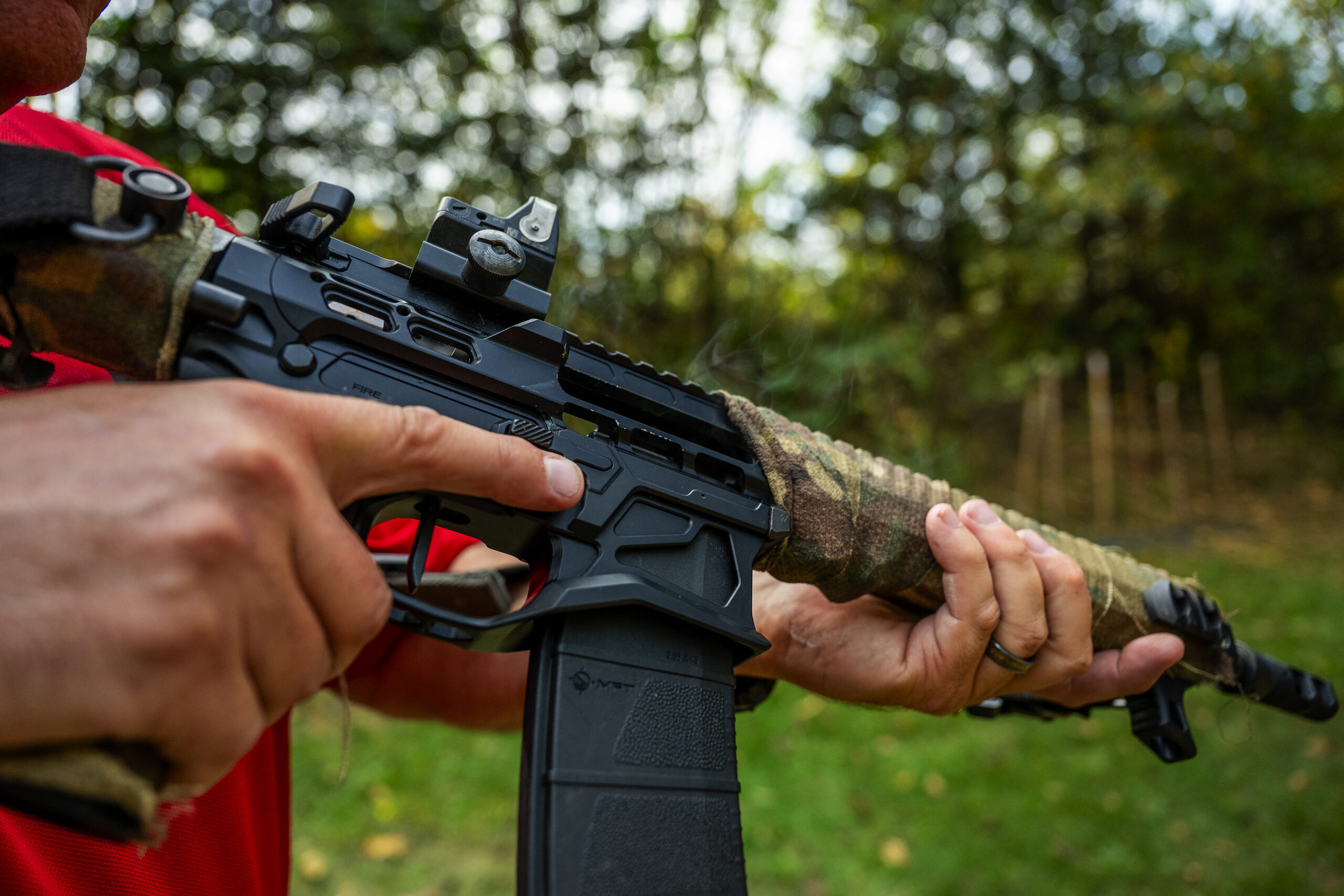 man with rifle