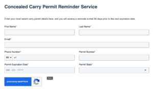 Concealed Carry Permit Reminder Service graphic